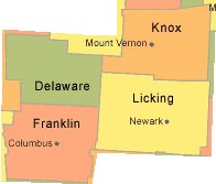 Septic Service Area Map by County