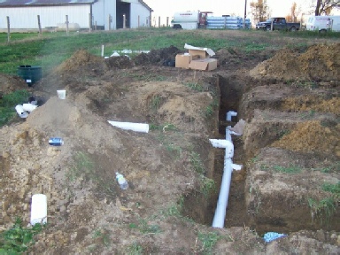 Sewage Leach Field Installation